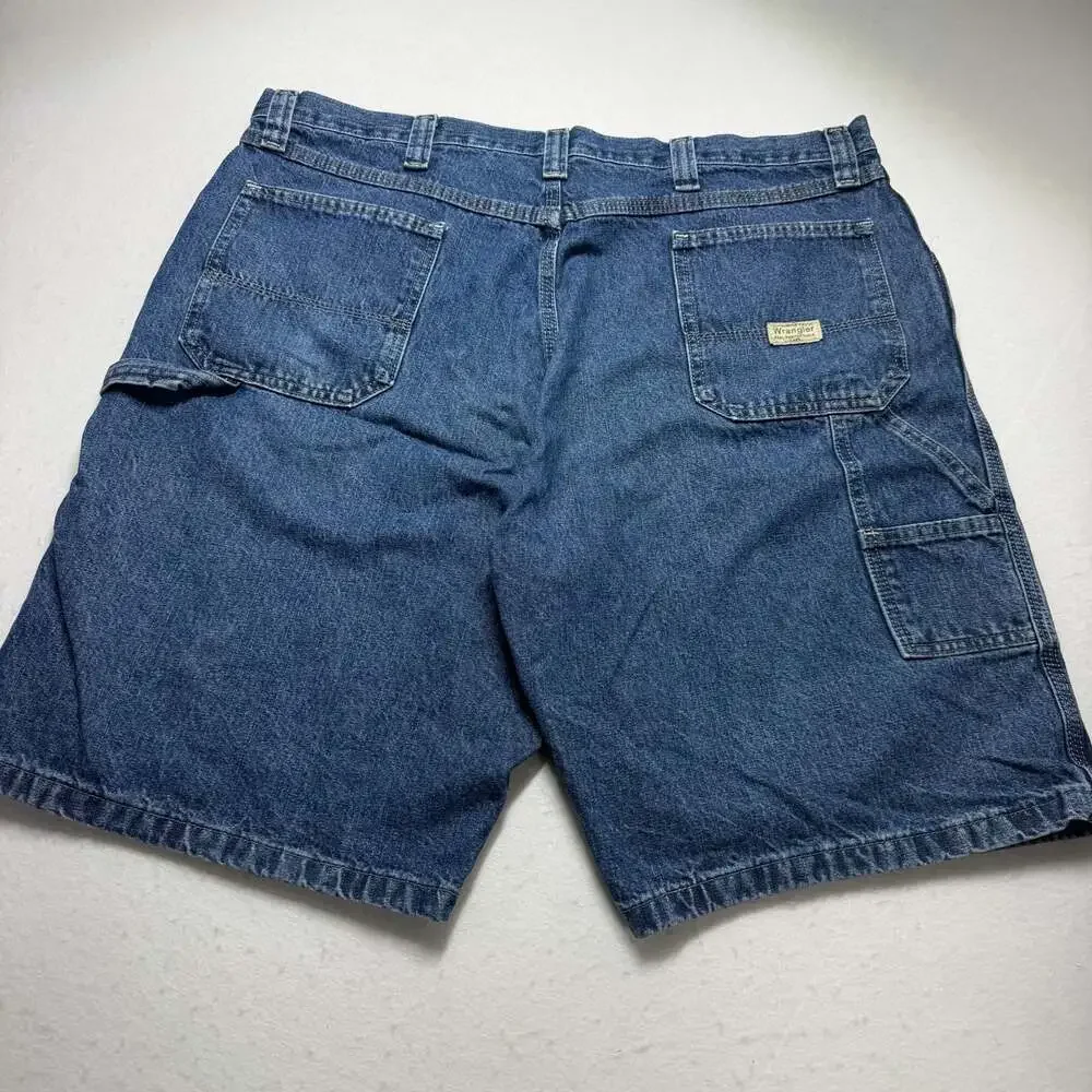 Wrangler Men's Blue Denim Carpenter Shorts Size 40
